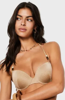 Женский золотистый лиф от купальника IDYLLIQUE Золотой 70B Etam 6544629