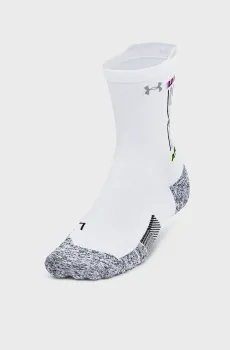 Белые носки UA AD Run Cushion 1pk Mid Белый 47.5-50.5 Under Armour 1376076-103