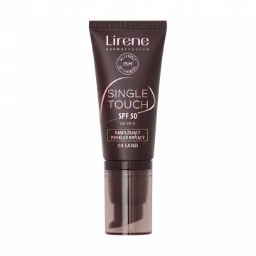 Тональная основа для лица Lirene Single Touch SPF 50 Moisturizing Covering Foundation 04 Sand, 30 мл Тональная основа для лица Lirene Single Touch SPF 50 Moisturizing Covering Foundation 04 Sand, 30 мл