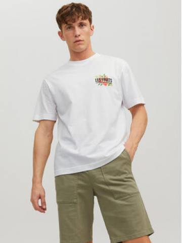 Jack&Jones Футболка Flores 12228776 Білий Loose Fit Jack&Jones Футболка Flores 12228776 Білий Loose Fit