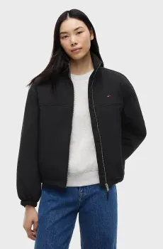 Женская черная куртка PADDED HIGH NECK JACKET Черный L Tommy Jeans DW0DW22908