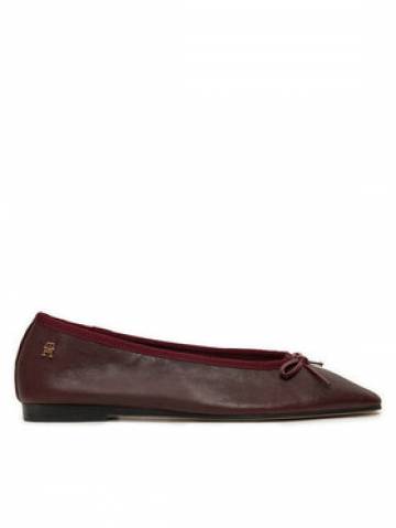 Tommy Hilfiger Балетки Soft Leather FW0FW08355 Бордовий Tommy Hilfiger Балетки Soft Leather FW0FW08355 Бордовий