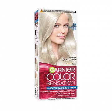 Стойкая крем-краска для волос Garnier Color Sensation S9 Блестящий блонд, 110 мл Стойкая крем-краска для волос Garnier Color Sensation S9 Блестящий блонд, 110 мл