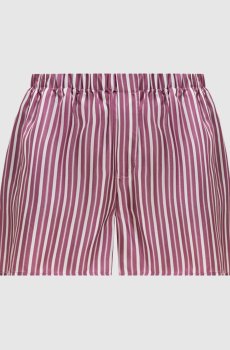 Розовые шорты Franca из шелка в полоску