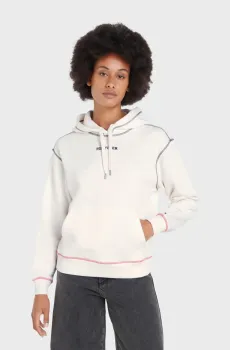 Женское белое худи MDRN REG GBL STP Белый L Tommy Hilfiger WW0WW42424