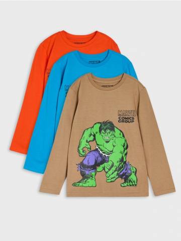 Бавовняна футболка з принтом 3 pack Marvel - різнобарвний Бавовняна футболка з принтом 3 pack Marvel - різнобарвний