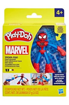 Набор для лепки Play-Doh Marvel Spider-Man Stamping Shield, от 4 лет, 5 деталей (F9829/G0058)