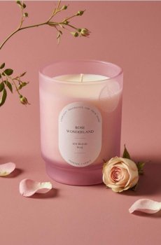 Ароматна соєва свічка Rose Wonderland - пастельний рожевий