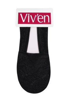 Подследники женские Viven petty кружевные, средние, черные, размер 38-40