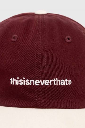 Хлопковая кепка thisisneverthat T-Logo Cap цвет бордовый с аппликацией TN240WHWBC01 Хлопковая кепка thisisneverthat T-Logo Cap цвет бордовый с аппликацией TN240WHWBC01