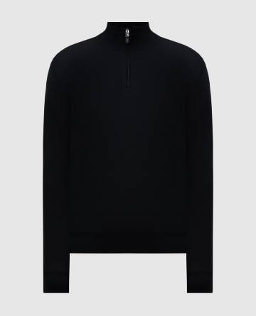 Черный джемпер с шерстью и шелком