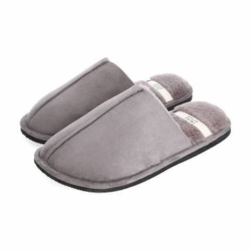Мужские комнатные тапочки Twins HS-LUX замшевые, с мехом, серые, размер 40-41 (27 см) Мужские комнатные тапочки Twins HS-LUX замшевые, с мехом, серые, размер 40-41 (27 см)