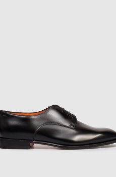 Черные кожаные глянцевые дерби