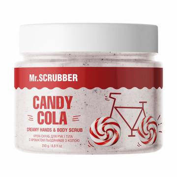 Крем-скраб для рук и тела Mr.Scrubber Creamy Hands & Body Scrub Candy Cola с ароматом леденцов с колой, 250 г Крем-скраб для рук и тела Mr.Scrubber Creamy Hands & Body Scrub Candy Cola с ароматом леденцов с колой, 250 г