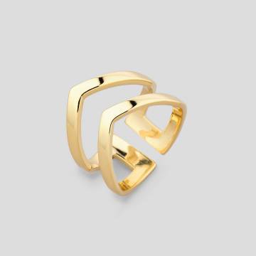 Серебряные кольца с позолотой Minimal ВС-112з Серебряные кольца с позолотой Minimal ВС-112з