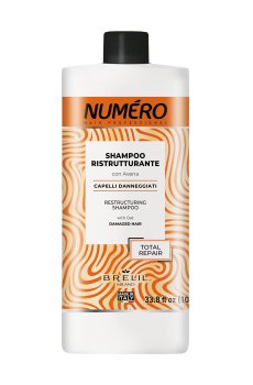 Восстанавливающий шампунь для волос Brelil Numero Restructuring Shampoo с экстрактом овса, 1 л
