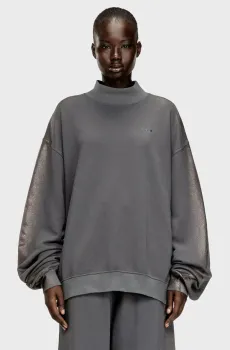 Женский серый свитшот F-ALEXAN-S1 Серый M Diesel A21939 0EPCT