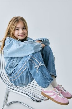 Reserved - Широкі джинси з лампасами - синій - 298HN-55J