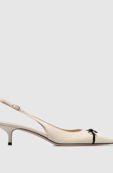 Белые кожаные слингбеки Bepointy