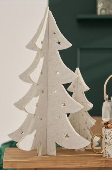 Різдвяні прикраси, 2 шт - кремовий