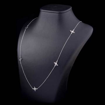 Серебряное колье "Бабочки" 18297 Серебряное колье "Бабочки" 18297