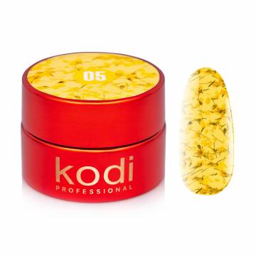 Гель для дизайна ногтей Kodi Professional с сухоцветом Flower 05, 4 мл