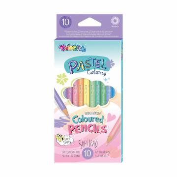 Набор круглых цветных карандашей Colorino Kids Pastel, 10 цветов, от 3 лет (80813PTR) Набор круглых цветных карандашей Colorino Kids Pastel, 10 цветов, от 3 лет (80813PTR)
