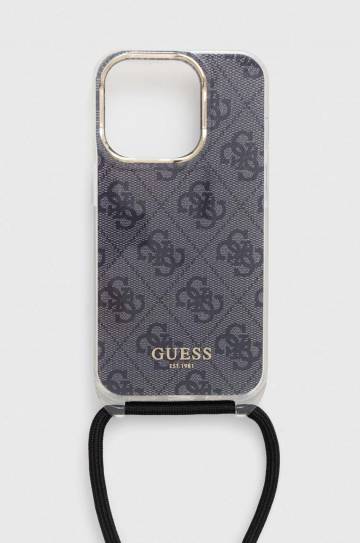 Чехол на телефон Guess iPhone 15 Pro 6.1" цвет чёрный