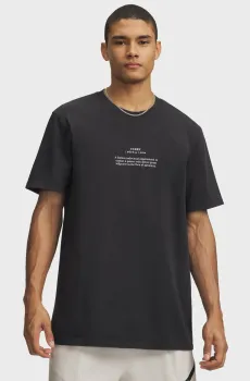 Мужская черная футболка Curry Noun Tee Черный XL Under Armour 6009780-001