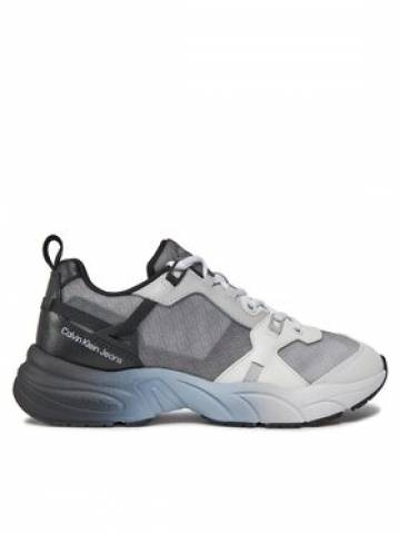 Calvin Klein Jeans Снікерcи Retro Tennis Low Lace Mix Ml Sat YW0YW01307 Чорний Calvin Klein Jeans Снікерcи Retro Tennis Low Lace Mix Ml Sat YW0YW01307 Чорний