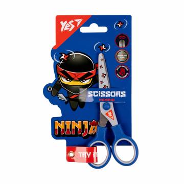 Ножницы детские YES Ninja с принтом на лезвии, 13 см (480427) Ножницы детские YES Ninja с принтом на лезвии, 13 см (480427)
