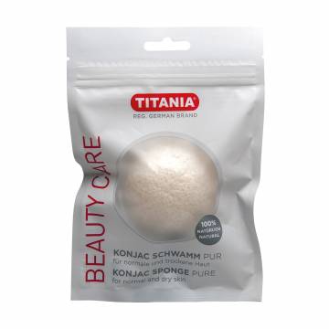 Спонж-аппликатор Titania Pure конжаковый губчатый, для нанесения косметических средств и пилинга лица (2980) Спонж-аппликатор Titania Pure конжаковый губчатый, для нанесения косметических средств и пилинга лица (2980)