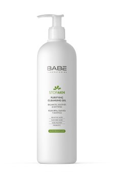 Очищающий гель для умывания BABE Laboratorios Stop Akn Purifying Cleansing Gel для жирной и проблемной кожи, 400 мл