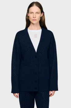 Женский темно-синий кардиган Синий XS Sandro SFPCA01113_Navy Blue