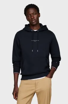 Мужское темно-синее худи TOMMY LOGO TIPPED Синий L Tommy Hilfiger MW0MW32673