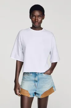 Женская светло-серая футболка Серый XS Sandro SFPTS01796_Grey