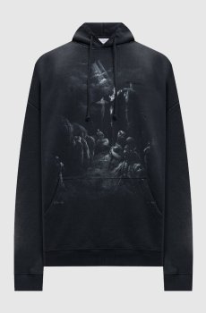 Черные худи с принтом
