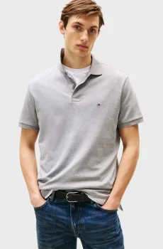 Мужское серое поло SEASONAL Серый M Tommy Hilfiger MW0MW39994