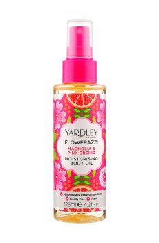 Увлажняющее масло-спрей для тела Yardley Flowerazzi Magnolia & Pink Orchid Moisturising Body Oil, 125 мл