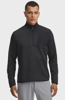 Мужская черная спортивная кофта UA Drive SweaterFleece HZ Черный M Under Armour 6005671-001