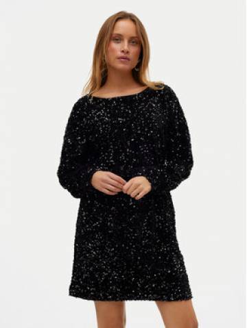 Vero Moda Коктейльна сукня Bella 10317046 Чорний Regular Fit Vero Moda Коктейльна сукня Bella 10317046 Чорний Regular Fit