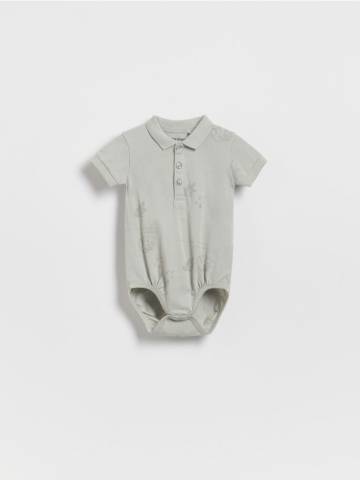 Reserved - Бавовняне боді з коміром - блідо-зелений - 5363S-07X Reserved - Бавовняне боді з коміром - блідо-зелений - 5363S-07X