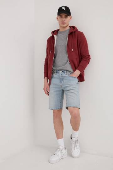 Хлопковая футболка Superdry цвет серый однотонный Хлопковая футболка Superdry цвет серый однотонный