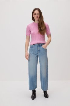 Reserved - Джемпер із текстурованого трикотажу - рожевий - 604IN-30X