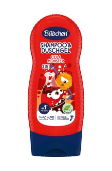 Детский шампунь и гель для душа 2 в 1 Bubchen Кола монстр, 230 мл