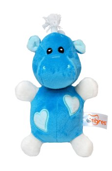 Детская мягкая игрушка Tigres Love Бегемотик, от 3 лет, 16*10*12 см (ИГ-0204)