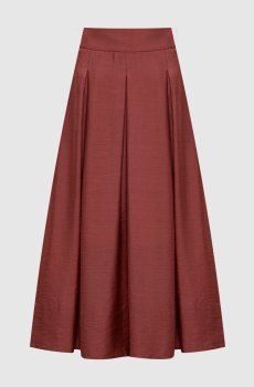 Красная медная юбка с цепочкой