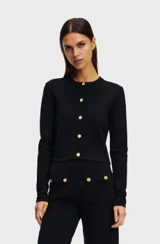 Женский черный кардиган BUTTON CARDIGAN Черный M Karl Lagerfeld A2W18028