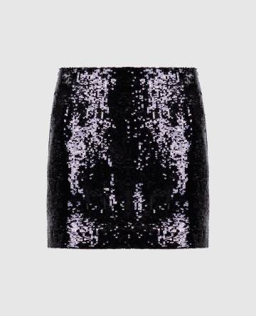 Черная юбка с пайетками