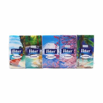 Бумажные носовые платки Velvet Classic, 3-слойные, 10*10 шт Бумажные носовые платки Velvet Classic, 3-слойные, 10*10 шт